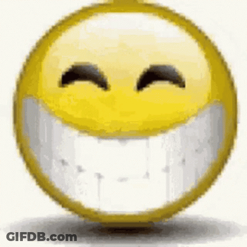 Yellow Smiley Face With Big Smile GIF