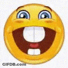 Yellow Smiley Face With Big Smile And Big Mouth GIF