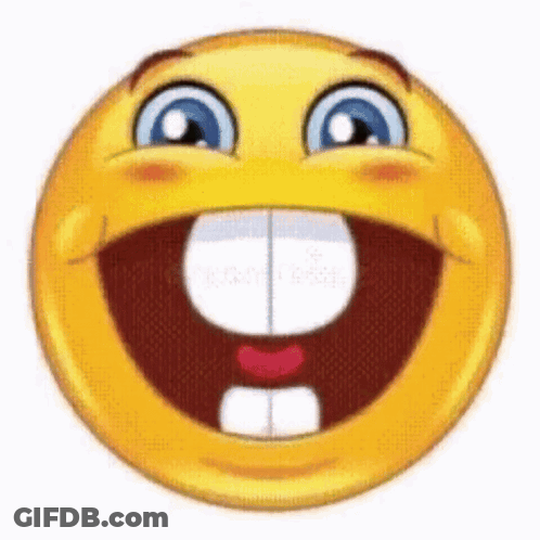 Yellow Smiley Face With Big Smile And Big Mouth GIF