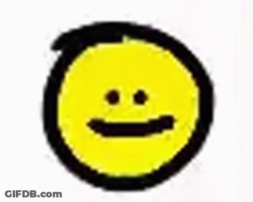 Yellow Smiley Face With Black Border GIF