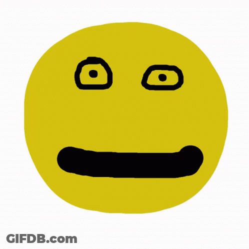 Yellow Smiley Face With Black Eyes And Mouth GIF