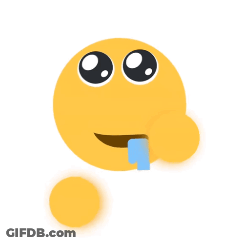 Yellow Smiley Face With Blue Tongue GIF