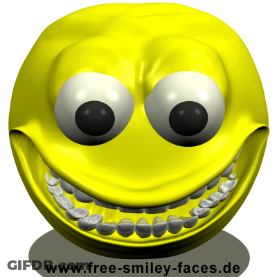 Yellow Smiley Face With Braces GIF