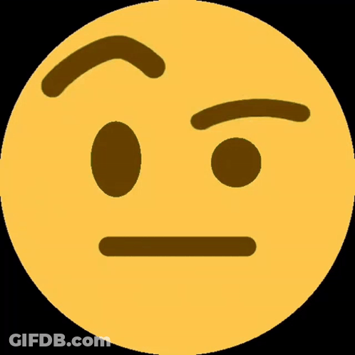Yellow Smiley Face With Brown Eyebrow GIF