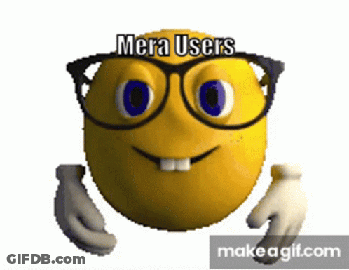 Yellow Smiley Face With Glasses Mera Users GIF