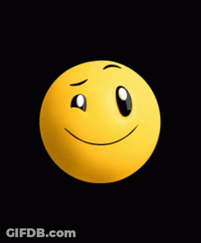Yellow Smiley Face With One Eye Open GIF