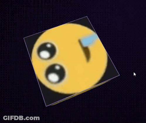 Yellow Smiley Face With Purple Border GIF