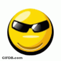 Yellow Smiley Face With Sunglasses GIF