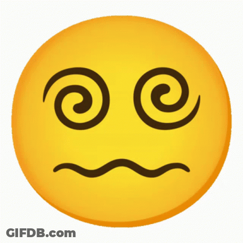 Yellow Smiley Face With Swirl Eyes GIF
