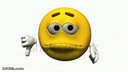 Yellow Smiley Giving Thumbs Down GIF