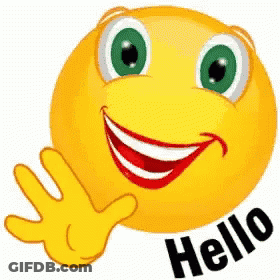 Yellow Smiley Hello GIF