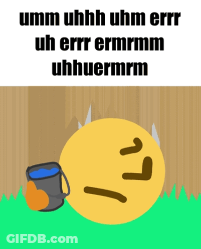 Yellow Smiley Horned Face With Bucket Of Water GIF