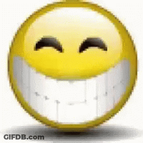 Yellow Smiley Laughing With White Teeth GIF