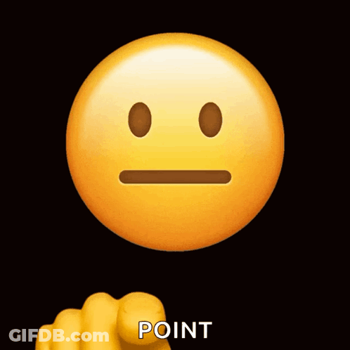 Yellow Smiley Pointing Point GIF