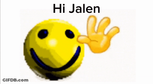 Yellow Smiley Saying Hi Jalen GIF