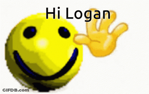 Yellow Smiley Saying Hi Logan GIF