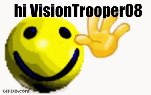 Yellow Smiley Saying Hi Vision Trooper08 GIF