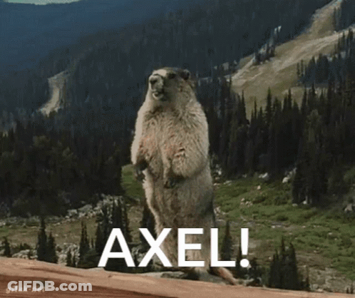 Yellow Smiley Saying Hola Axel GIF