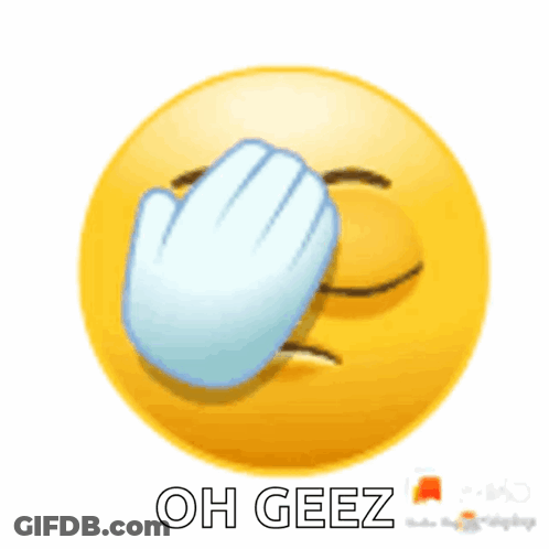 Yellow Smiley Saying Oh Geez GIF