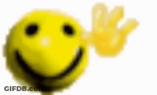 Yellow Smiley Waving Hand GIF