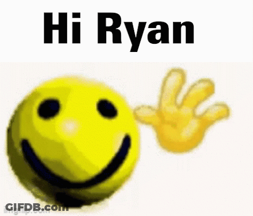 Yellow Smiley Waving Saying Hi Ryan GIF