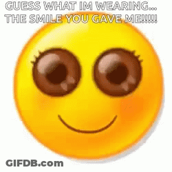 Yellow Smiley Wearing Smile You Gave Me GIF