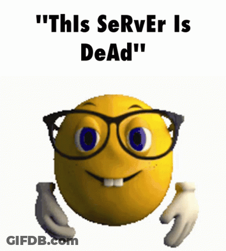 Yellow Smiley With Glasses Says Server Is Dead GIF