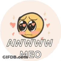 Yellow Smiley With Heart Eyes Awww Meo GIF