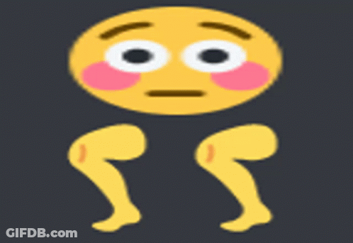 Yellow Smiley With Pink Cheek And Broken Leg GIF