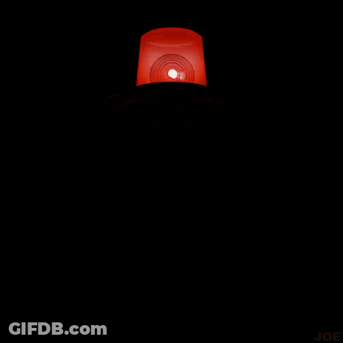Yellow Smiley With Red Emergency Light GIF