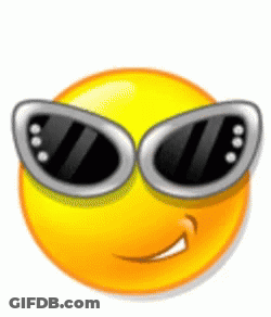 Yellow Smiley With Sunglasses GIF