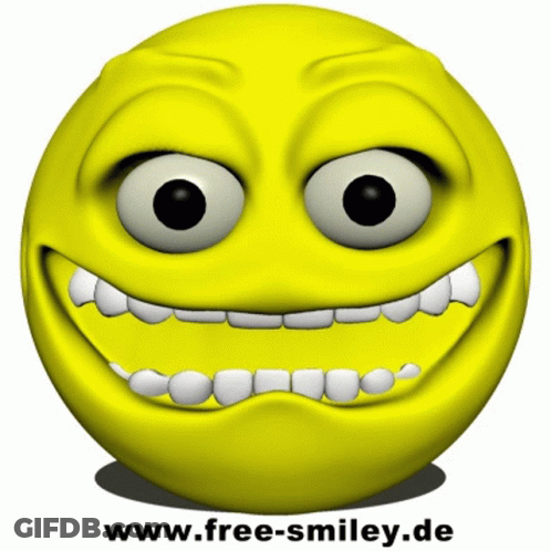 Yellow Smiley With White Teeth And Website GIF