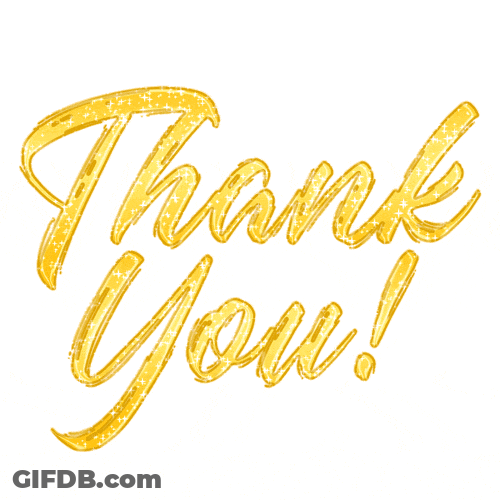 Yellow Sparkle Thank You GIF