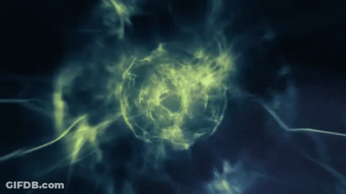 Yellow Sphere In Dark Blue Sky GIF