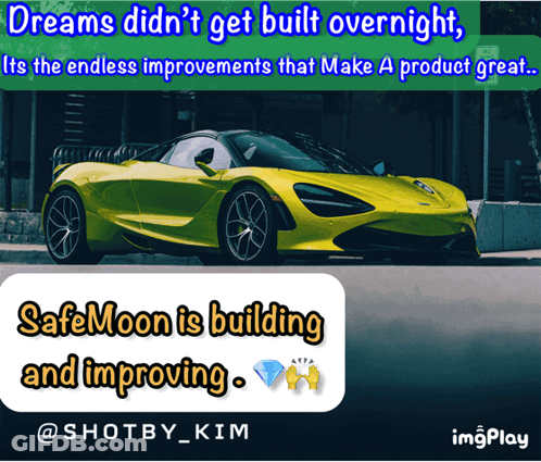 Yellow Sports Car Dreams Not Built Overnight GIF