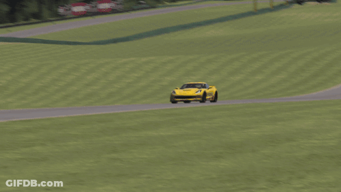 Yellow Sports Car Driving GIF