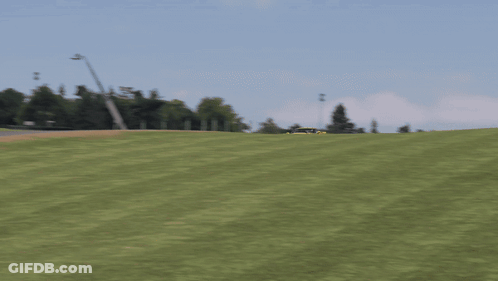 Yellow Sports Car Driving GIF