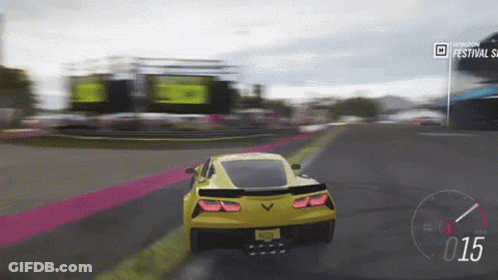 Yellow Sports Car Speedometer 015 GIF
