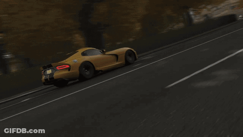 Yellow Sports Car With KCJ License Plate GIF