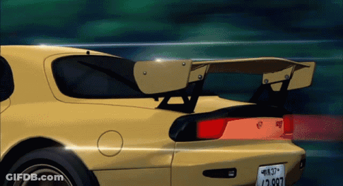 Yellow Sports Car With License Plate 17 997 GIF