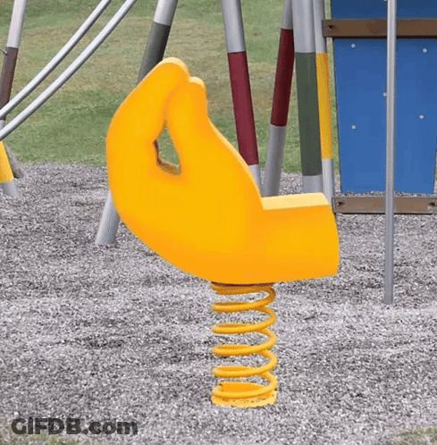 Yellow Spring Hand On Gravel GIF
