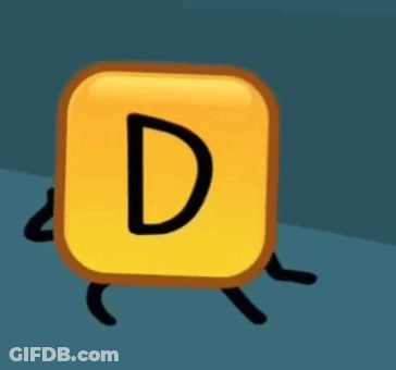 Yellow Square With D GIF