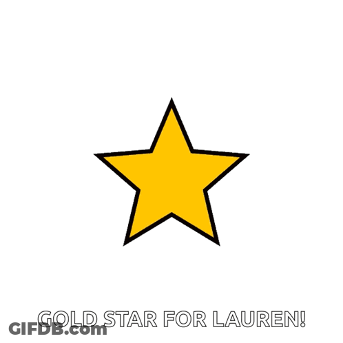Yellow Star Saying Gold Star For Lauren GIF