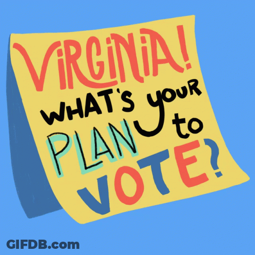 Yellow Sticky Note Virginia What's Your Plan To Vote GIF