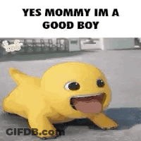 Yellow Stuffed Animal Crawling GIF