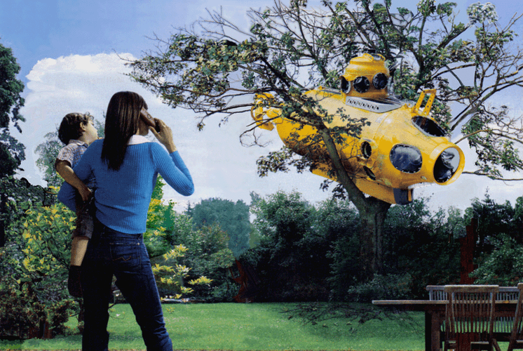 Yellow Submarine On The Tree GIF
