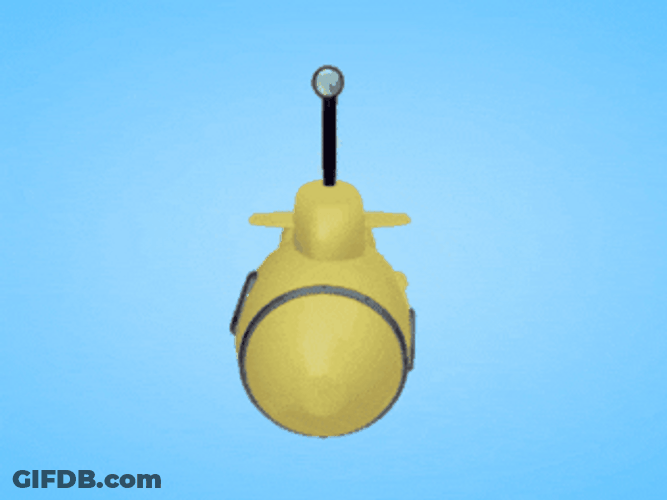 Yellow Submarine Rotating GIF