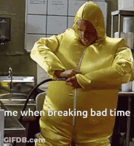Yellow Suit Man Hose Says Me When Breaking Bad Time GIF