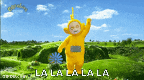 Yellow Teletubbies Dancing La La La La GIF