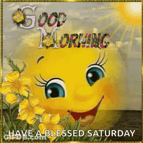 Yellow Theme Saturday Blessings Art GIF